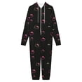 thumbnail image 3 of Hello Kitty Unisex Onesie Pajamas Zipper Jumpsuit Hooded One Piece Sleepwear for Family Mens Womens, 3 of 7