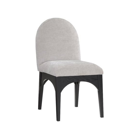 Meridian Furniture Waldorf Grey Chenille Fabric Dining Side Chair