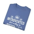 thumbnail image 3 of Introverted But Willing To Discuss Plants Introvert Sarcastic Sarcasm Plant Lady Botanical Unisex Garment-Dyed T-shirt, 3 of 4