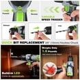 thumbnail image 2 of WORKPRO 43PCS Cordless Lithium-ion Drill Driver and Toolbox, 8V 2.0 Ah Power Drill Set with Household Hand Tool Kit, Battery Powered Screwdriver with Stackable Tool Box, Home Tool Set for Repair, DIY, 2 of 7
