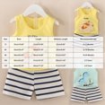 thumbnail image 3 of KPOPLK Toddler Boy Clothes for Kids 3 6 9 12 Months 2t 3t 4t Summer Cotton Outfits Shirt Short Sets(18-24 Months,Light Blue), 3 of 5