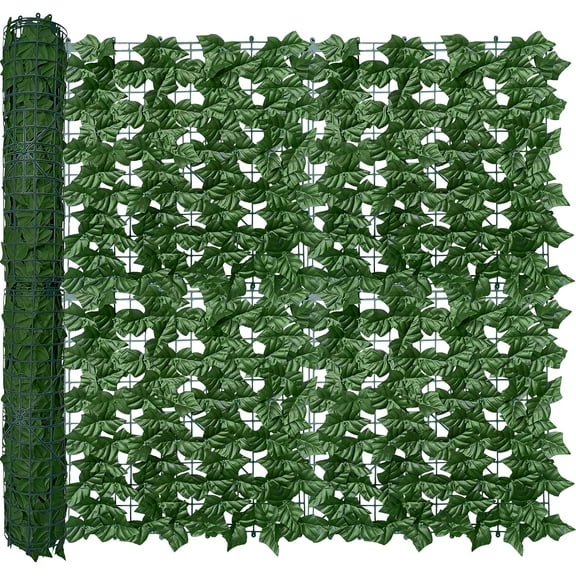 Artificial Ivy Privacy Fence Wall Screen,40X120 in UV-Anti Faux Greenery Backdrop Ivy Vine Leaf Hedges Fence Panels for Patio, Balcony, Garden, Backyard Indoor Outdoor Green Wall Decor