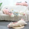 thumbnail image 3 of Almohada de peluche de Unicornio para dormir de 70-120cm de largo, Animal de peluche, decoración del hogar, regalo para niña, almohada de siesta escolar, 3 of 5