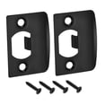 thumbnail image 3 of twisto 2 Pieces Door Strike Plate Stainless Steel Latch Plate Hardware Set with Screws D Shaped Professional Impact Resistant Accessories Easy to Install Suitable for Wooden Home Straight Corner, 3 of 8