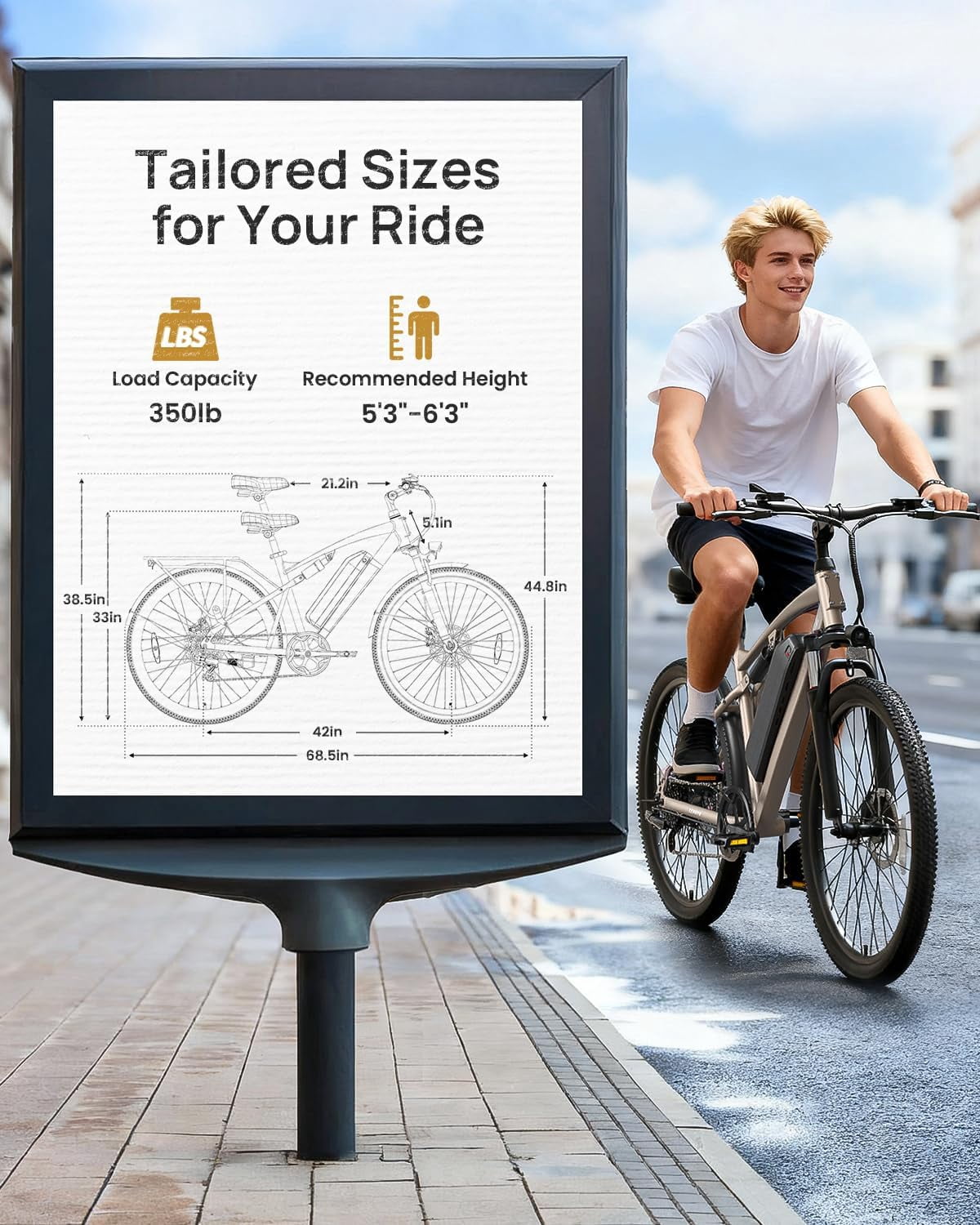 26" Electric Bikes for Adults 1000W Peak Motor up to 70 Miles Range 28 mph Max Speed Full Suspension Ebike 36V 13.5AH Removable Battery E-Mountain Bikes 7 Speed, Adjustable Handlebar, UL2849 by SGS