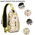 thumbnail image 4 of Cute Watermelon Print Sling Backpack for Summer, Tropical Fruit Pattern Crossbody Daypack, Watermelon Lovers Sunshine Beach Design, Aesthetic and Lightweight Adjustable Strap, 4 of 5