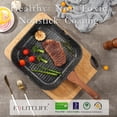 thumbnail image 3 of Nonstick Grill Pan with Lid for Indoor Cooking Versatile Induction Square Large Grilling Skillet Steak Pan for Stove Tops PTFE & PFOA, 3 of 7