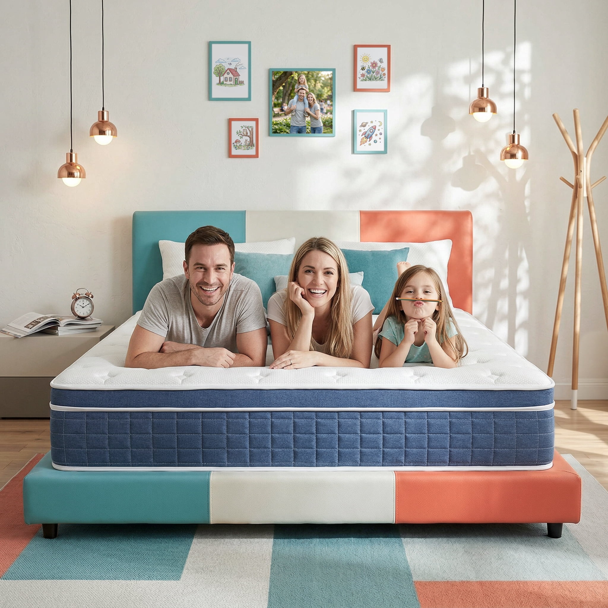 12" Twin Hybrid Mattress in a Box, Memory Foam and Pocket Springs, Medium Firm, Deep Sleep, Breathable, Back and Shoulder Pain Relief, Motion Isolation