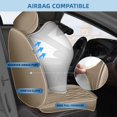 thumbnail image 6 of DIKSOAKR Seat Covers Fit for Ford Fusion 2010-2020 Full Set Leather Seat Covers Breathable Waterproof Vehicle Seat Cushion (2 Row 5 Seat, Beige), 6 of 7
