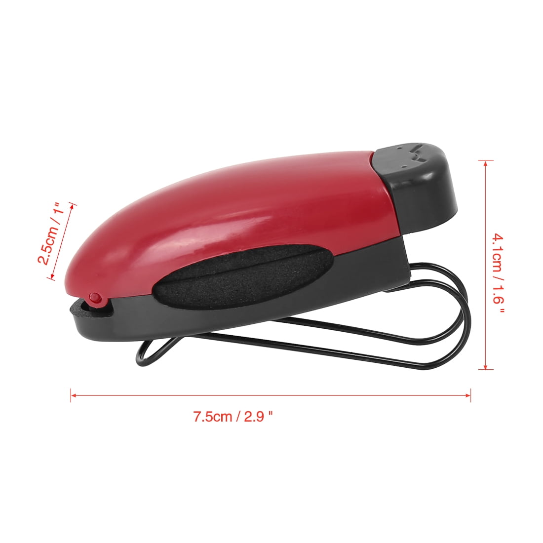 Unique Bargains 2 Pcs Plastic Car Sun Visor Glasses Sunglasses Card Holder Clip Red