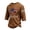 Brown, variant on USA 250th Anniversary 1776 2026 We The People Men's 3/4 Sleeve T-Shirt American Flag Patriotic Graphic Tee Vintage Crewneck Top for Independence Day 4th of July Royal Blue XL
