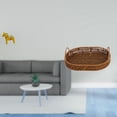 thumbnail image 2 of CarpNettore Dalecarlian Horse Sculpture and Wicker Rattan Basket Fruit Bowl Handcrafted Animal Figurine and Woven Organizer for Home Decor and Kitchen Display, 2 of 8