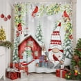 thumbnail image 3 of Christmas Gnomes Shower Curtain, Xmas Trees Snowman Red Birds Snowflake Waterproof Fabric Shower Curtains with 12 Hooks, Bathroom Curtain Set for Bathroom Accessories Decor, 72 x 96 Inches, 3 of 9