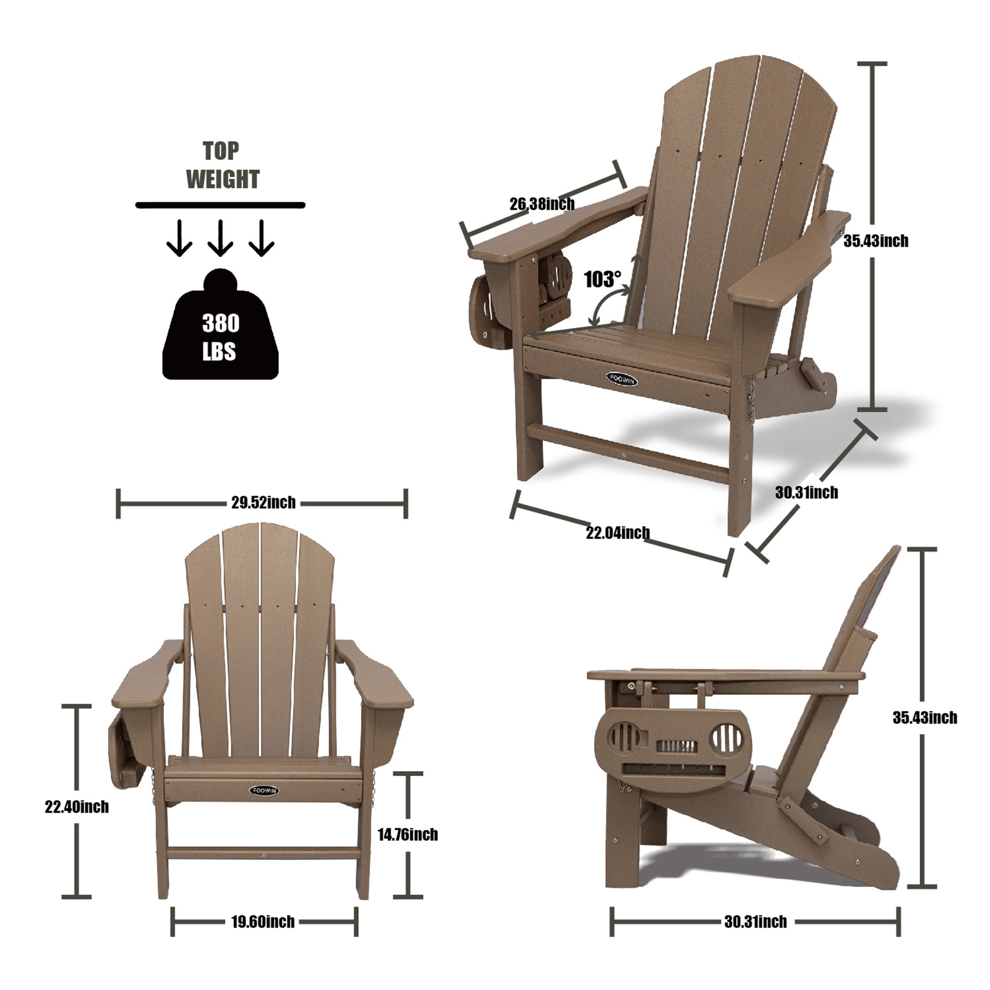 Folding Plastic Adirondack Chair Plastic Adirondack Chairs Weather Resistant Patio Chairs with Cup Holder