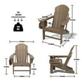 thumbnail image 6 of Folding Plastic Adirondack Chair Plastic Adirondack Chairs Weather Resistant Patio Chairs with Cup Holder, 6 of 6