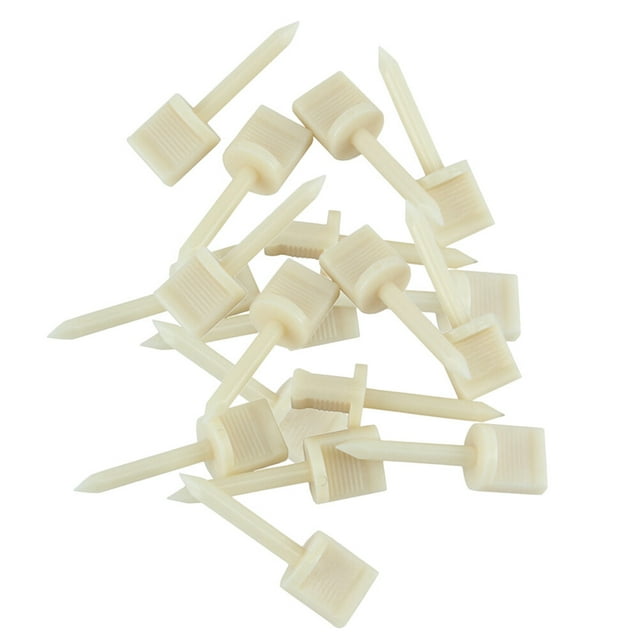 EeaseCA 20pcs 6.5cm Target Nail Professional Plastic Archery Fixed Target Pin Outdoor Shooting Accessories (Beige)