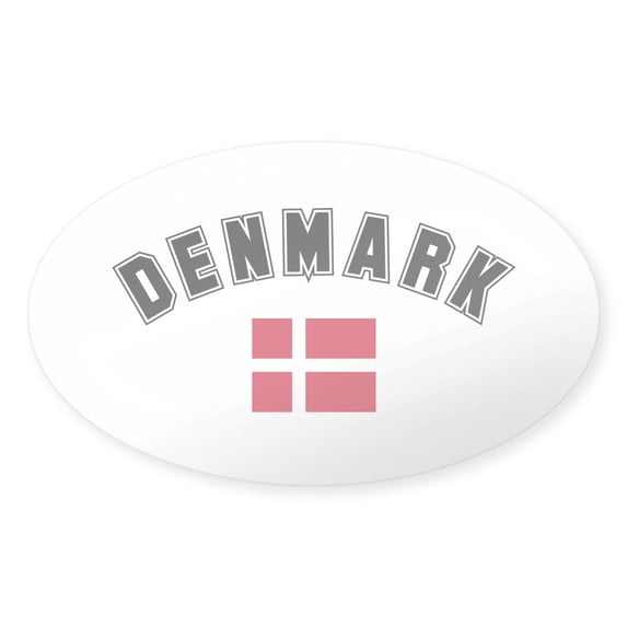 CafePress - Denmark Flag Oval Sticker - Sticker (Oval)