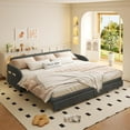 thumbnail image 6 of 81.1'' Pull Out Couch Bed King Size, Chenille Sleeper Sofa Daybed, 3 in 1 Convertible Couches, Futon Sofa with 2 Pillows, Storage Pockets, USB, 3-Seater for Small Spaces, Living Room, Grey, 6 of 9
