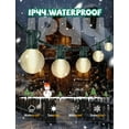 thumbnail image 5 of 25Ft G40 Outdoor String Lights, Patio Light with 27 G40 Clear Incandescent Bulbs(2 spare), Hanging Waterproof Connectable Christmas String Lights for Indoor Outdoor Garden Camping Backyard Porch, 5 of 14