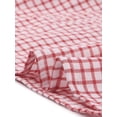 thumbnail image 5 of INSPIRE CHIC Blouse à Manches Courtes à Carreaux pour Femmes Col Carré Rouge G, 5 of 5