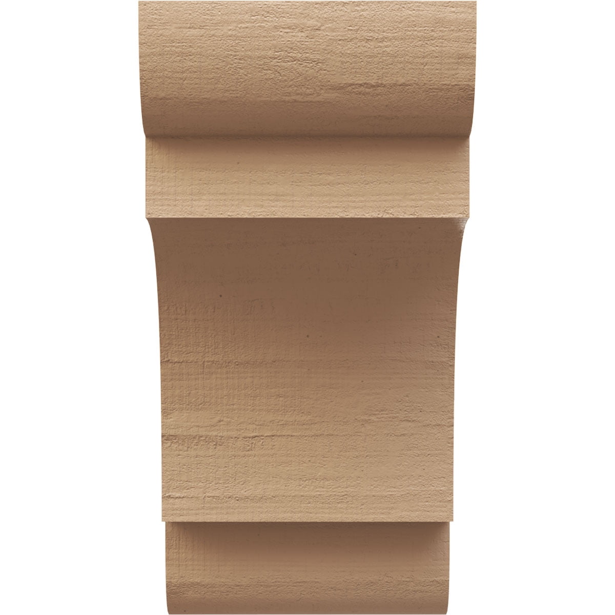 12"W x 12"D x 24"H Wide New Brighton Rough Cedar Woodgrain TimberThane Corbel, Primed Tan
