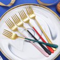 thumbnail image 5 of 5-Piece Stainless Steel Fruit Fork Set for Desserts, Tea, Cakes - Modern Design for Parties, Events, Weddings, 5 of 5