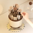 thumbnail image 3 of Boîte de Rangement pour Pinceaux de Maquillage Grande Capacité Organisateur Compartimenté avec Couvercle Transparent Étui de Maquillage Rotatif pour Pinceaux Rouges à Lèvres, 3 of 8