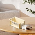thumbnail image 6 of Desk Organizer Stackable Storage Box for Closet Bathroom Pantry Organization Beige 15x10x6.4cm, 6 of 8