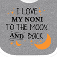 thumbnail image 4 of Inktastic I Love My Noni to the Moon and Back Boys or Girls Baby Bib, 4 of 4