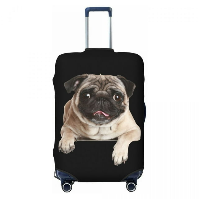 Custom Frenchie Dog French Bulldog Travel Luggage Cover Dust Proof Suitcase Cover Protector Fit 18-32 Inch