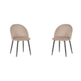 thumbnail image 1 of Ilios Innova | Paquete de 2 Sillas para Comedor Rolet Beige, Sillas Tapizadas en Terciopelo con Patas Metálicas, Diseño Moderno y Minimalista., 1 of 9