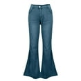 thumbnail image 4 of KVMeteor Womens Jeans Denim Flared Pants Wide Leg Trousers, 4 of 6