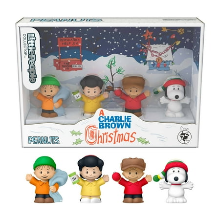 Little People Collector A Charlie Brown Christmas Special Edition Set for Fans, 4 Figures