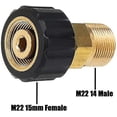 thumbnail image 2 of Pressure Washer Fitting, M22 X 15mm Female Thread To M22 X 14mm Male Thread Quick Coupler Pressure Washer Adapter Parts, 2 of 5
