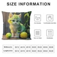 thumbnail image 5 of Orinice Cute Cat Lemon Plant Graphic Decorative Throw Pillow Cover for Home Couch Living Room Bed Sofa - Short Plush Pillowcase Printed on Both Sides 1PC 20x20in, 5 of 5