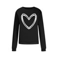 thumbnail image 5 of UPPADA Womens Love Heart Graphic Sweatshirt Long Sleeve V-Neck Pullover Top with Elbow Patches Ideal Valentine Gift for Her Black,XXL, 5 of 7