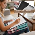 thumbnail image 5 of Haosy Accordion File Organizer Zipper Binder 500 Sheet 6-Tab Expanding File Folder Multi-Pocket 1.2 Inch 3 Ring Fairy Sitting Book and Coffee, 5 of 7