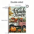 thumbnail image 3 of PHYHOO Happy Bruck Maple Leaf Fall Pumpkin Garden Flag Double-side Autumn Thanksgiving Outdoor Decor White, 3 of 6