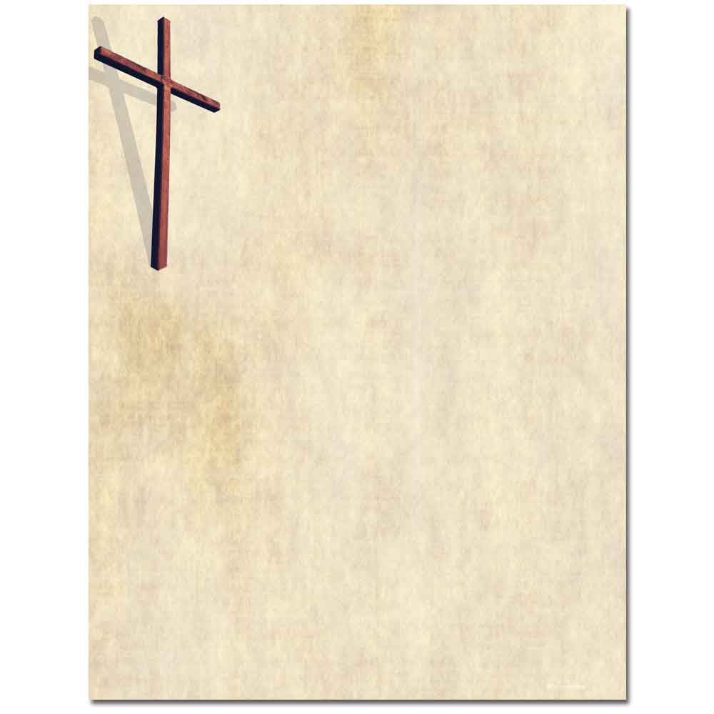 Wooden Cross Letterhead Letterhead Laser & Inkjet Printer Paper