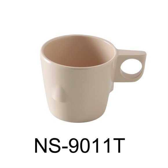 Yanco NS-9011T Nessico Coffee/Tea Cup, 8 oz Capacity, 2.75" Height, 3" Diameter, Melamine, Tan Color, Pack of 48