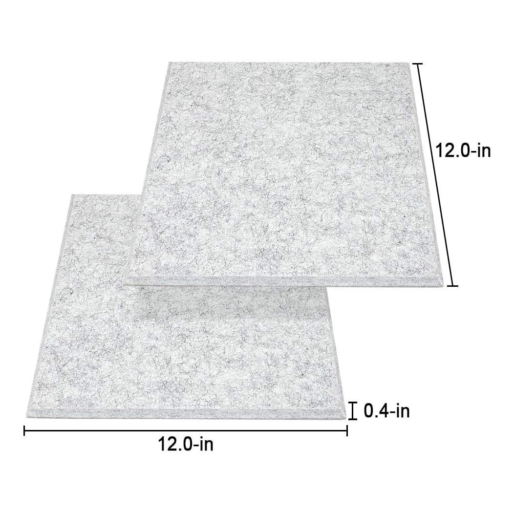 12PCS Acoustic Absorption Panel 12 Inch x 12 Inch x 0.4 Inch Sound Proof Padding for Wall Decoration Acoustic Treatment