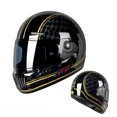 thumbnail image 5 of Casco integral retro DOT clásico para cuatro estaciones, última versión, universal, para protección de seguridad vintage, para andar en motocicleta o scooter, 5 of 5