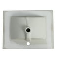 thumbnail image 3 of Miniyam 24" Ceramic Sink with Overflow, Drop in Bathroom Vessel Sink, White, 3 of 6