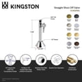 thumbnail image 4 of Kingston Brass CC83251DL 1/2-Inch Sweat x 3/8-Inch O.D. Comp Straight Shut-Off Valve with 5-Inch Extension in Polished Chrome, 4 of 5