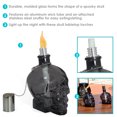 thumbnail image 3 of Sunnydaze Grinning Skull Black Outdoor Tabletop Torch Set (4 Count), 3 of 10
