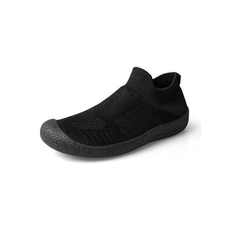 

Tenmix Mens Water Shoe Breathable Aqua Socks Sport Sneakers Knit Upper Hiking Shoes Womens Comfort Non-slip Trainers Black 7.5-8