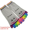 thumbnail image 3 of Toe Socks for Womens Five Finger Ankle Socks Cartoon Socks Breathable Cotton Socks Funny Novelty Short Socks Gifts, 3 of 8