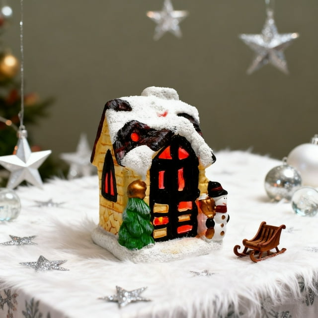 Oliegs Heated Blanket Festive Desktop Ornament Sculpture For Tabletop Display And Seasonal Celebration Joy Chocolate