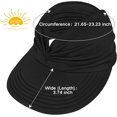 thumbnail image 4 of Chapeaux de Soleil pour Femmes Protection UV Visière Large Bord Chapeaux d'Été avec Queue de Cheval, 4 of 5