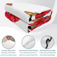 thumbnail image 4 of Full Quilt Set 78''x90'', Red Spring Floral Lightweight Bedspread Coverlet Set with 2 Pillow Shams, Butterfly Farmhouse Breathable All Season Quilt Bedding for Bedroom/Guest Room Watercolor Flowers, 4 of 9